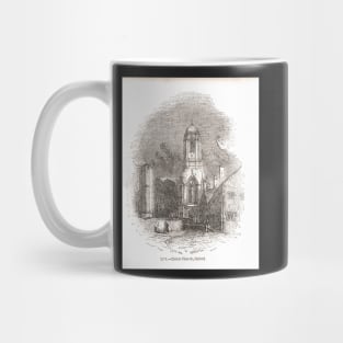 Christchurch College, Oxford, England, 19th century scene Mug